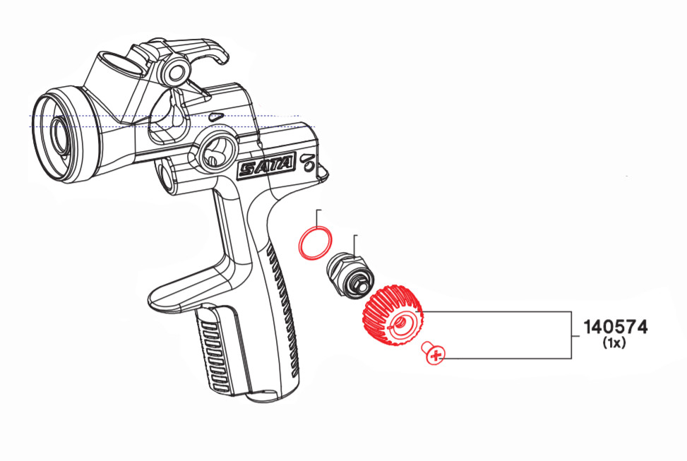 Pok pokrętło z śrubą 140574