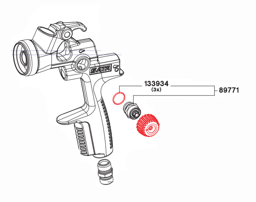 Wrzeciono Cpl do Kontroli Sprayu Okrągłego/Płaskiego 89771