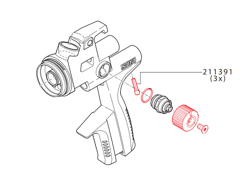 Śruba blokująca do mikrometru powietrznego