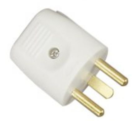 Gniazdko Okrągłe Z Uziemieniem - Szare