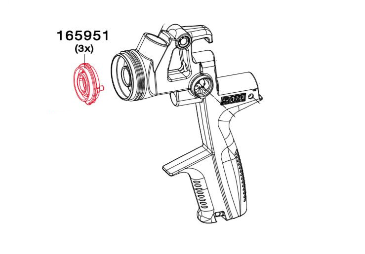 Pierścień rozdzielający powietrze 165951 do Jet 4000 B
