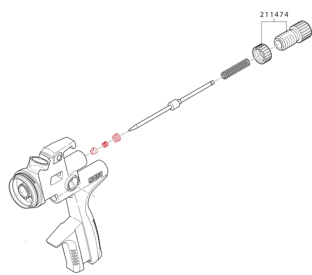 Kontrolka przepływu materiału 211474