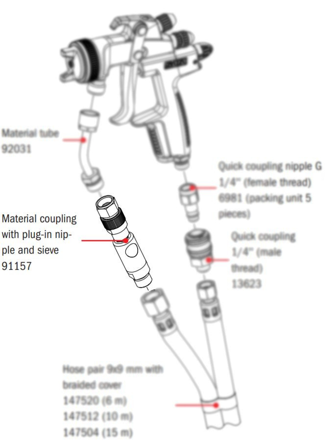 Złącze materiałowe z wtykiem + sitko 91157
