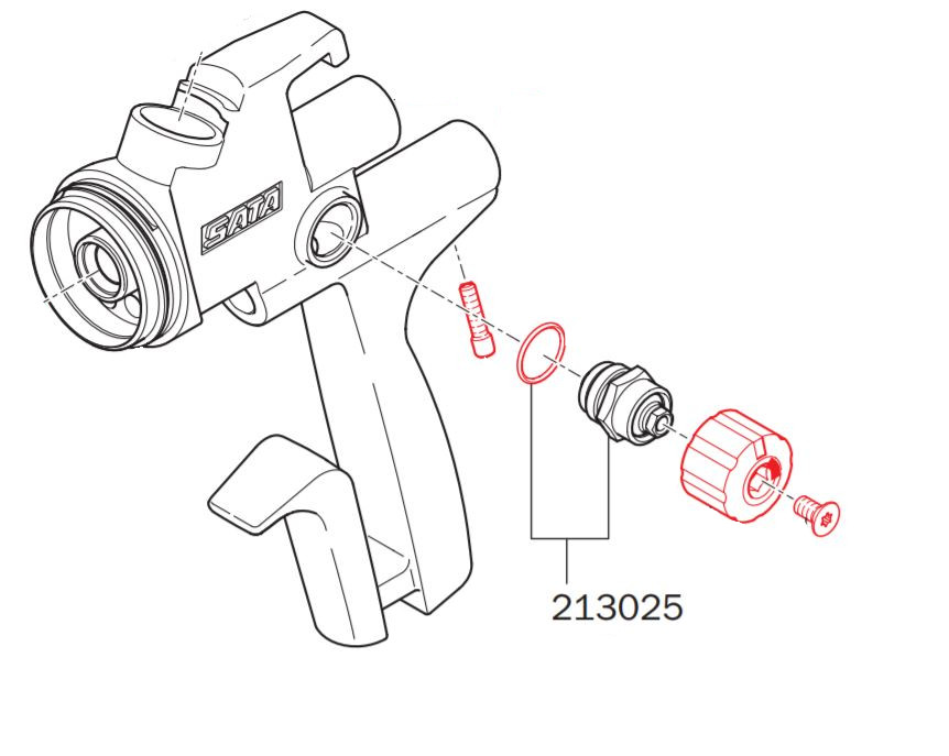 Wałek Cpl Okrągły/Płaski Kontrola Spray 213025