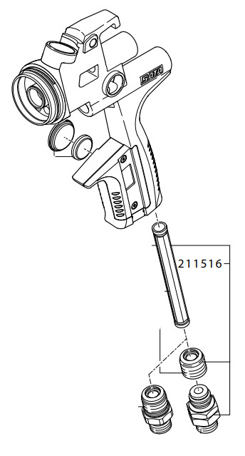 Uchwyt uszczelniający z rękawem i przegubem obrotowym 211516